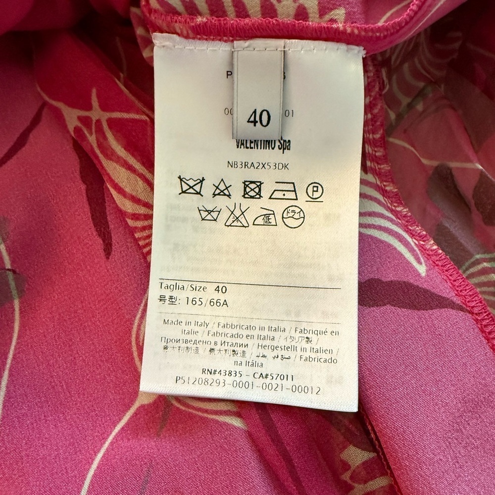 Valentino Pink Lotus Silk Skirt Fairycore – Size IT 40 (US 4) – $3750 Retail NWT - Picture 4 of 9